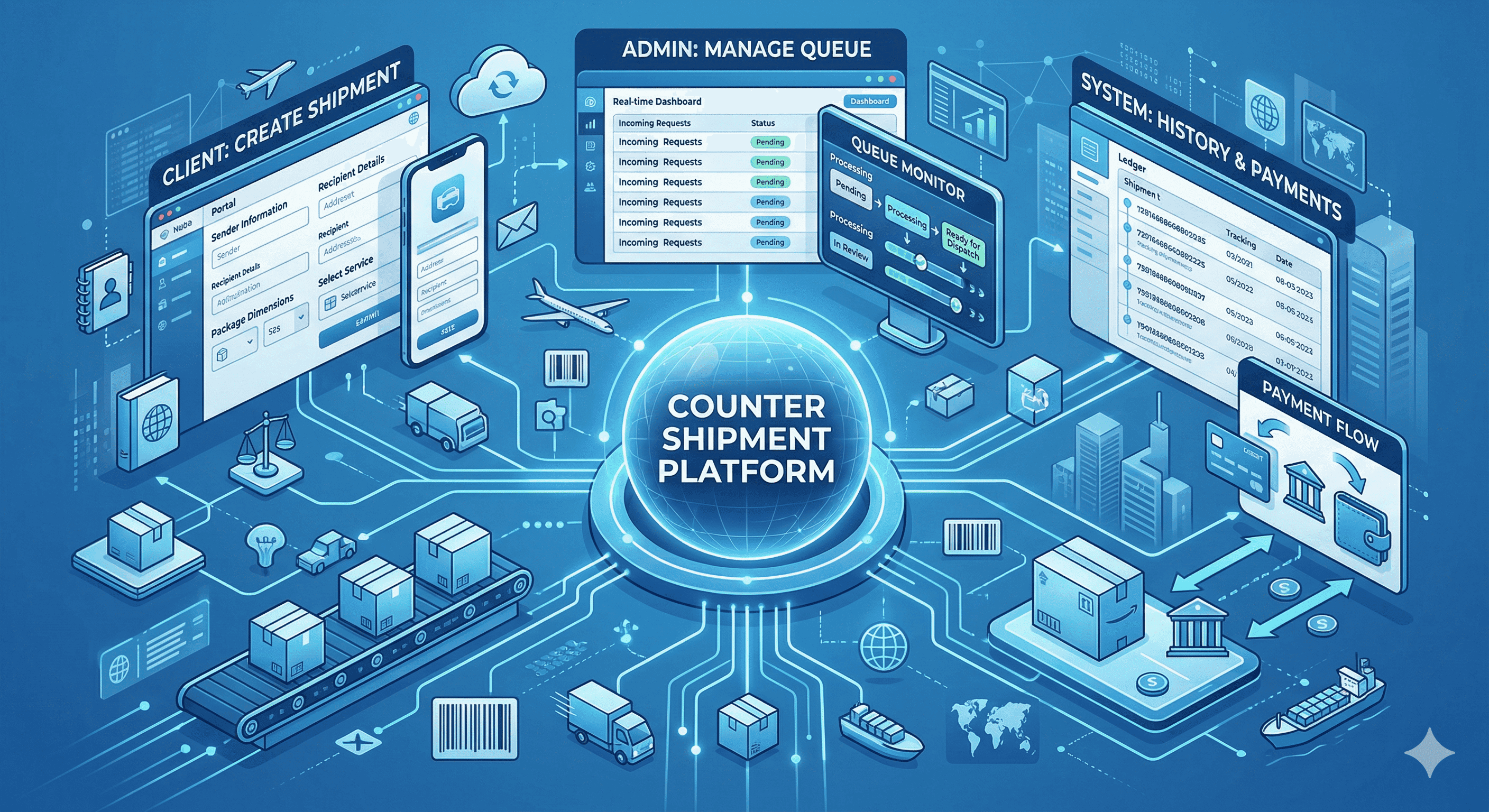 QuickHub — Walk-in Counter Platform